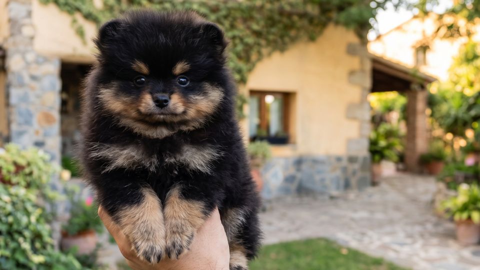 pomerania negro fuego