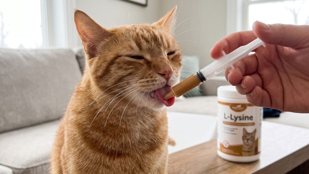 cómo darle lisina a un gato